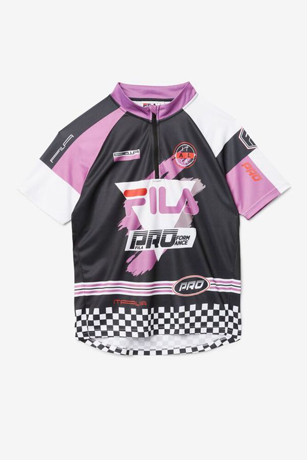 Tops Fila Homem Pretas - Fila Stormpride Cycling Jersey Outlet Portugal,NZPD-03869